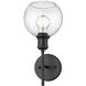 Axel 1 Light 6.5 inch Matte Black Wall Sconce Wall Light in Seeded Glass